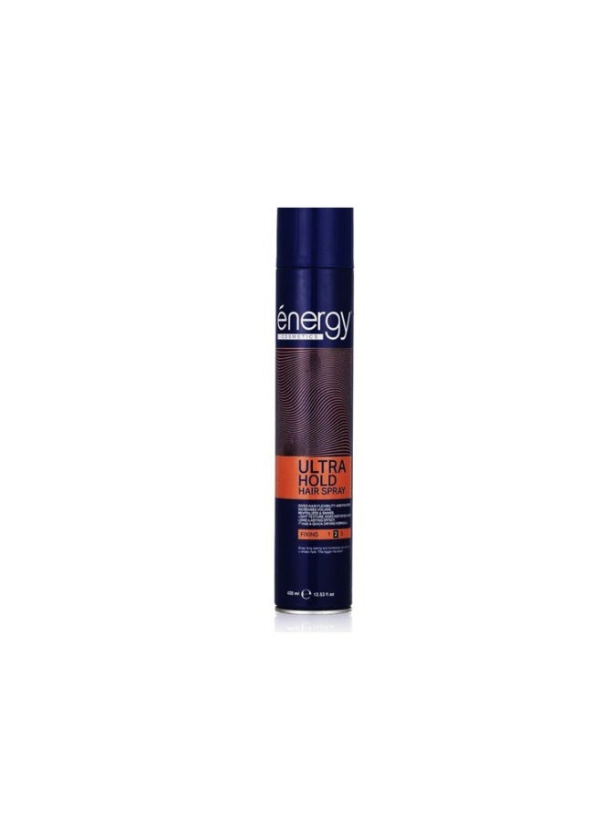 Energy Cosmetics Ultra Hold Hair Spray (500ml) – Superior Control & Lasting Shine